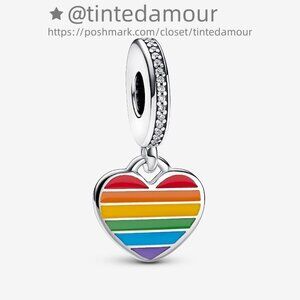 Pandora Pride Rainbow Heart Dangle Charm